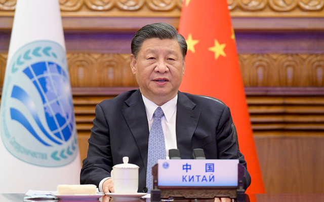 厕所偷拍出席上海合作组织成员国元首理事会第二十三次会议并发表重要讲话