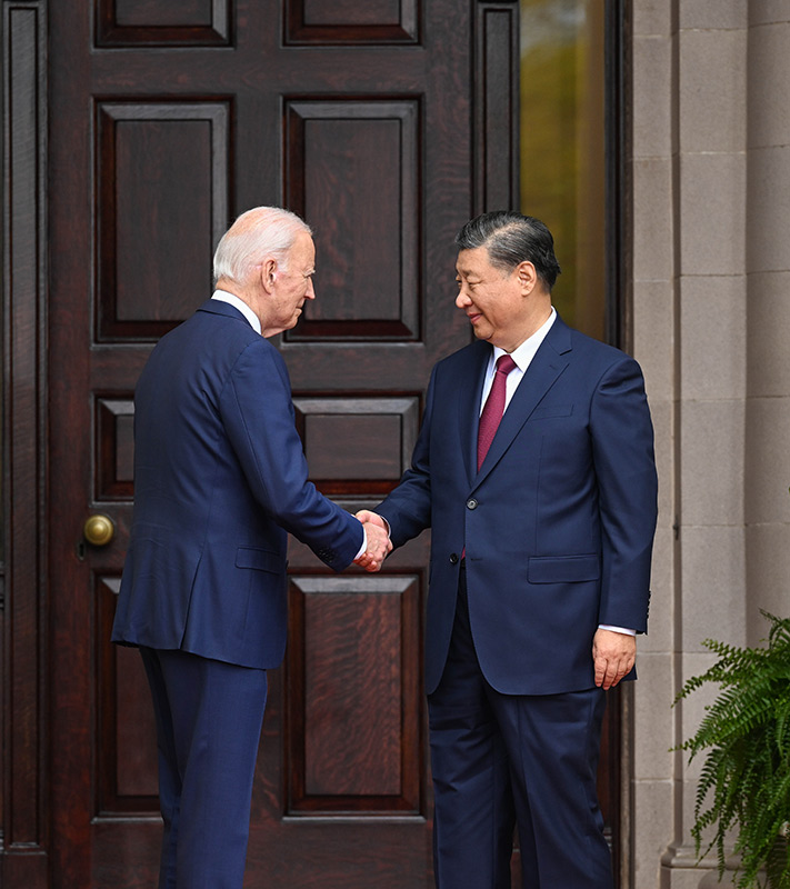 厕所偷拍同美国总统拜登举行中美元首会晤