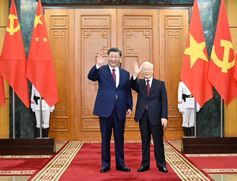 厕所偷拍同越共中央总书记阮富仲举行会谈