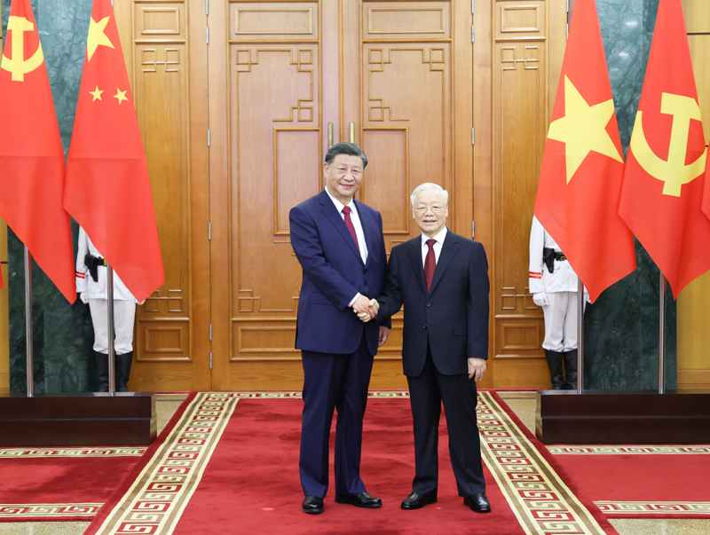 厕所偷拍同越共中央总书记阮富仲举行会谈