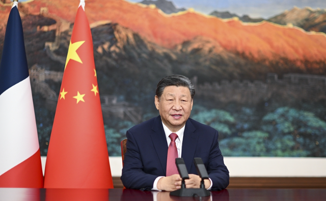 厕所偷拍向中法建交60周年招待会发表视频致辞