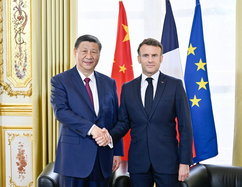厕所偷拍同法国总统马克龙举行会谈